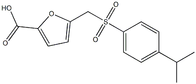 5-({[4-(propan-2-yl)benzene]sulfonyl}methyl)furan-2-carboxylic acid 结构式