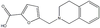 5-(1,2,3,4-tetrahydroisoquinolin-2-ylmethyl)furan-2-carboxylic acid,,结构式