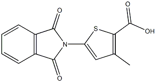 5-(1,3-dioxo-1,3-dihydro-2H-isoindol-2-yl)-3-methylthiophene-2-carboxylic acid,,结构式