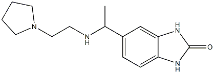 5-(1-{[2-(pyrrolidin-1-yl)ethyl]amino}ethyl)-2,3-dihydro-1H-1,3-benzodiazol-2-one 结构式