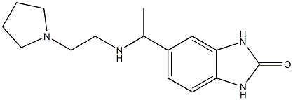 5-(1-{[2-(pyrrolidin-1-yl)ethyl]amino}ethyl)-2,3-dihydro-1H-1,3-benzodiazol-2-one,,结构式