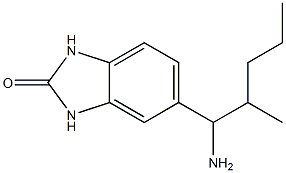 5-(1-amino-2-methylpentyl)-2,3-dihydro-1H-1,3-benzodiazol-2-one 结构式