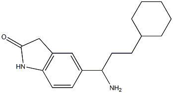 5-(1-amino-3-cyclohexylpropyl)-2,3-dihydro-1H-indol-2-one,,结构式