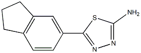 5-(2,3-dihydro-1H-inden-5-yl)-1,3,4-thiadiazol-2-amine Struktur