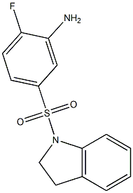 5-(2,3-dihydro-1H-indole-1-sulfonyl)-2-fluoroaniline,,结构式