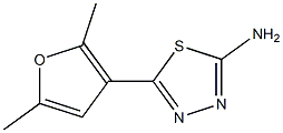 5-(2,5-dimethylfuran-3-yl)-1,3,4-thiadiazol-2-amine 结构式