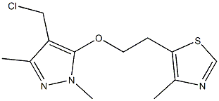 5-(2-{[4-(chloromethyl)-1,3-dimethyl-1H-pyrazol-5-yl]oxy}ethyl)-4-methyl-1,3-thiazole Structure