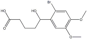 5-(2-bromo-4,5-dimethoxyphenyl)-5-hydroxypentanoic acid,,结构式