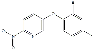 5-(2-bromo-4-methylphenoxy)-2-nitropyridine Struktur