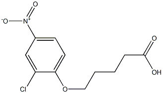 5-(2-chloro-4-nitrophenoxy)pentanoic acid Struktur