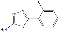 5-(2-iodophenyl)-1,3,4-oxadiazol-2-amine 化学構造式