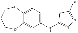 5-(3,4-dihydro-2H-1,5-benzodioxepin-7-ylamino)-1,3,4-thiadiazole-2-thiol Structure