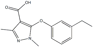 5-(3-ethylphenoxy)-1,3-dimethyl-1H-pyrazole-4-carboxylic acid Structure