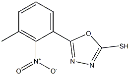 5-(3-methyl-2-nitrophenyl)-1,3,4-oxadiazole-2-thiol,,结构式