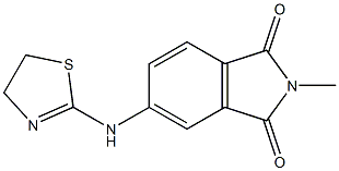 5-(4,5-dihydro-1,3-thiazol-2-ylamino)-2-methyl-2,3-dihydro-1H-isoindole-1,3-dione Struktur