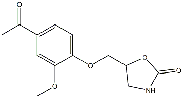 5-(4-acetyl-2-methoxyphenoxymethyl)-1,3-oxazolidin-2-one Structure