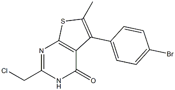 5-(4-bromophenyl)-2-(chloromethyl)-6-methyl-3H,4H-thieno[2,3-d]pyrimidin-4-one Structure