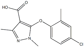 5-(4-chloro-2-methylphenoxy)-1,3-dimethyl-1H-pyrazole-4-carboxylic acid Structure