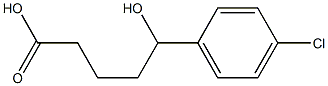 5-(4-chlorophenyl)-5-hydroxypentanoic acid Struktur