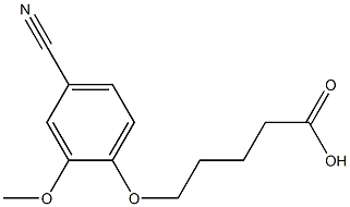 5-(4-cyano-2-methoxyphenoxy)pentanoic acid Struktur