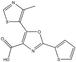  5-(4-methyl-1,3-thiazol-5-yl)-2-(thiophen-2-yl)-1,3-oxazole-4-carboxylic acid