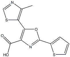 5-(4-methyl-1,3-thiazol-5-yl)-2-(thiophen-2-yl)-1,3-oxazole-4-carboxylic acid