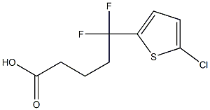 5-(5-chlorothiophen-2-yl)-5,5-difluoropentanoic acid 化学構造式