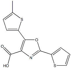 5-(5-methylthiophen-2-yl)-2-(thiophen-2-yl)-1,3-oxazole-4-carboxylic acid