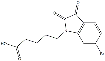 5-(6-bromo-2,3-dioxo-2,3-dihydro-1H-indol-1-yl)pentanoic acid Structure