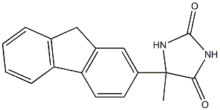 5-(9H-fluoren-2-yl)-5-methylimidazolidine-2,4-dione Struktur
