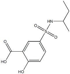 5-(butan-2-ylsulfamoyl)-2-hydroxybenzoic acid,,结构式