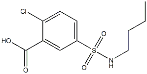 5-(butylsulfamoyl)-2-chlorobenzoic acid Structure