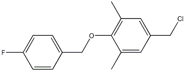 5-(chloromethyl)-2-[(4-fluorophenyl)methoxy]-1,3-dimethylbenzene Structure
