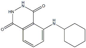 5-(cyclohexylamino)-1,2,3,4-tetrahydrophthalazine-1,4-dione 化学構造式