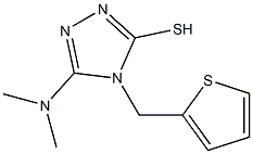5-(dimethylamino)-4-(thien-2-ylmethyl)-4H-1,2,4-triazole-3-thiol,,结构式