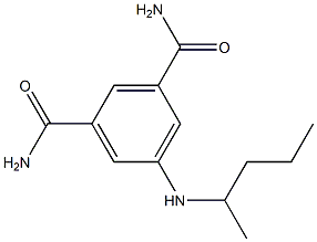 5-(pentan-2-ylamino)benzene-1,3-dicarboxamide Struktur