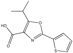 5-(propan-2-yl)-2-(thiophen-2-yl)-1,3-oxazole-4-carboxylic acid 结构式