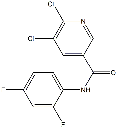 5,6-dichloro-N-(2,4-difluorophenyl)pyridine-3-carboxamide 化学構造式