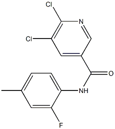 5,6-dichloro-N-(2-fluoro-4-methylphenyl)pyridine-3-carboxamide Struktur