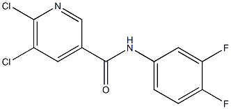 5,6-dichloro-N-(3,4-difluorophenyl)pyridine-3-carboxamide,,结构式