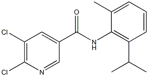 5,6-dichloro-N-[2-methyl-6-(propan-2-yl)phenyl]pyridine-3-carboxamide Struktur