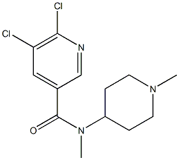 5,6-dichloro-N-methyl-N-(1-methylpiperidin-4-yl)pyridine-3-carboxamide Structure