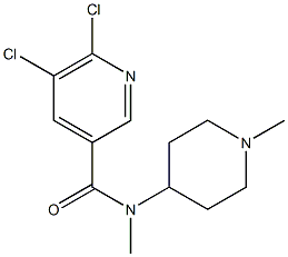 5,6-dichloro-N-methyl-N-(1-methylpiperidin-4-yl)pyridine-3-carboxamide