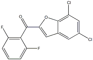 5,7-dichloro-2-[(2,6-difluorophenyl)carbonyl]-1-benzofuran Structure