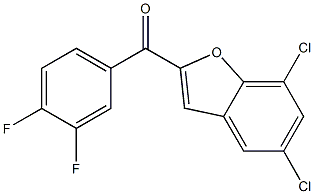 5,7-dichloro-2-[(3,4-difluorophenyl)carbonyl]-1-benzofuran Structure