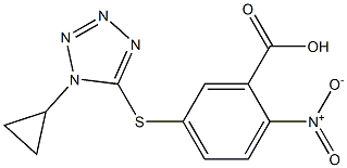 5-[(1-cyclopropyl-1H-1,2,3,4-tetrazol-5-yl)sulfanyl]-2-nitrobenzoic acid Structure