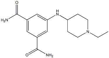 5-[(1-ethylpiperidin-4-yl)amino]benzene-1,3-dicarboxamide,,结构式