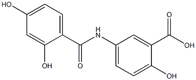 5-[(2,4-dihydroxybenzoyl)amino]-2-hydroxybenzoic acid Structure