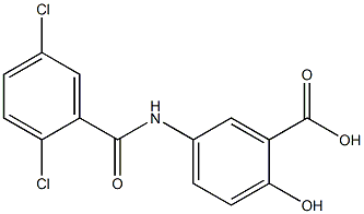 5-[(2,5-dichlorobenzene)amido]-2-hydroxybenzoic acid Structure