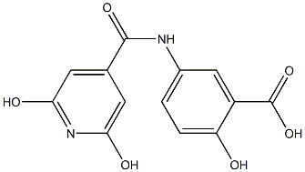 5-[(2,6-dihydroxyisonicotinoyl)amino]-2-hydroxybenzoic acid